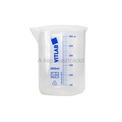 FŐZŐPOHÁR műanyag(PP), kiöntővel, festett beosztással, 10 ml