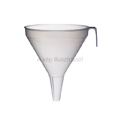 TÖLCSÉR műanyag(HDPE), 60°-os hajlásszögű, peremmel és akasztóval, átmérő: 200 mm