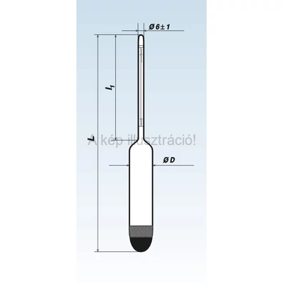LABOR AREOMÉTER SOROZAT hőmérő nélkül 12.tag, 1,360-1,420 g/ml