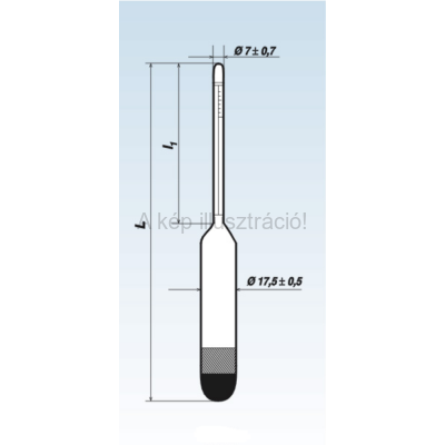 IPARI AREOMÉTER SOROZAT hőmérő nélkül X.tag, 1,700-1,840 g/ml