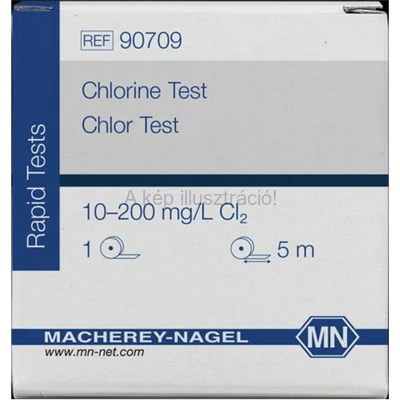 KLÓR tesztpapír Mt: 10-50-100-200 mg/l Cl₂ 5 m/tekercs