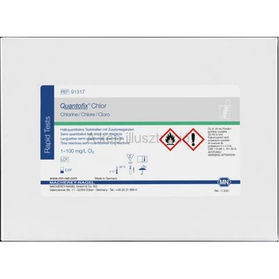 QUANTOFIX TESZTPAPÍR Klór méréshez Mt: 0-1-3-10-30-100 mg/l 100 db/doboz
