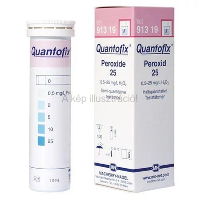 QUANTOFIX TESZTPAPÍR Peroxid méréshez Mt: 0-25 mg/l 100 db/doboz