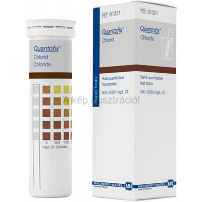 QUANTOFIX TESZTPAPÍR Klorid méréshez Mt: 0-500-1000-1500-2000->=3000 mg/l 100 db/doboz