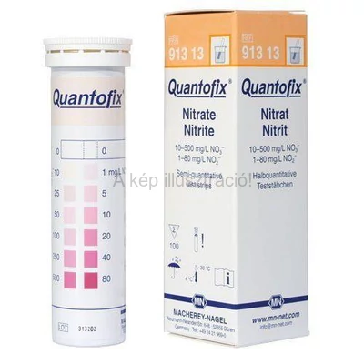 QUANTOFIX TESZTPAPÍR Nitrát (+NO3) méréshez Mt: 0-500 mg/l  100 db/doboz
