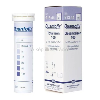 QUANTOFIX TESZTPAPÍR Vas méréshez Mt: 0-100 mg/l 100 db/doboz