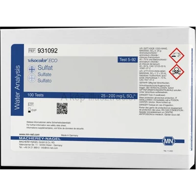 VISOCOLOR ECO Szulfát teszt készlet Mt: 25,0-200,0 mg/l 100 mérésre