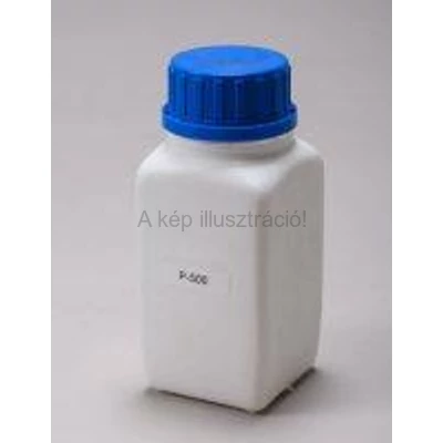 PORFLAKON (PE) bő nyakú, négyszögletes, csavaros kupakkal, 500 ml