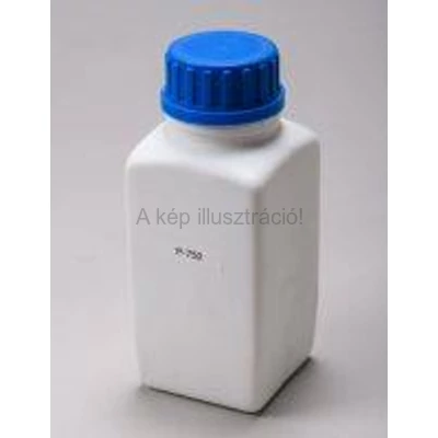PORFLAKON (PE) bő nyakú, négyszögletes, csavaros kupakkal, 750 ml