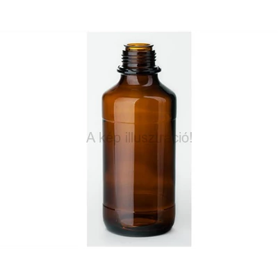 FOLYADÉKÜVEG barna (vegyszeres üveg) kerek, kupak nélkül 1000 ml