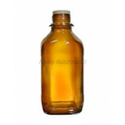 FOLYADÉKÜVEG barna (vegyszeres üveg) szögletes, kupak nélkül 1000 ml