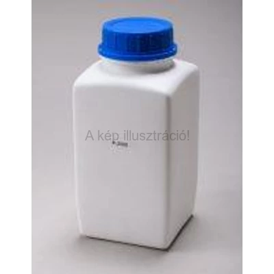 PORFLAKON (PE) bő nyakú, négyszögletes, csavaros kupakkal, 2500 ml